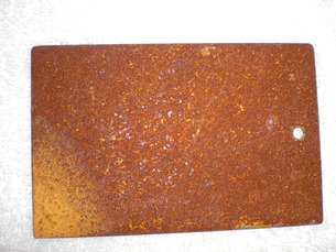 Rusty metal panel before