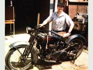 My 1925 Harley JD on the day I bought it.